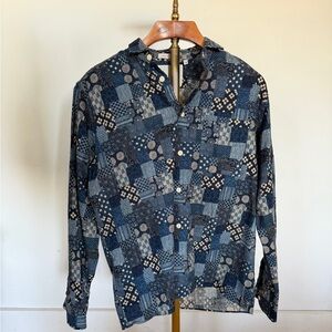 ABCL Blue Patchwork Cali Cotton Shirt